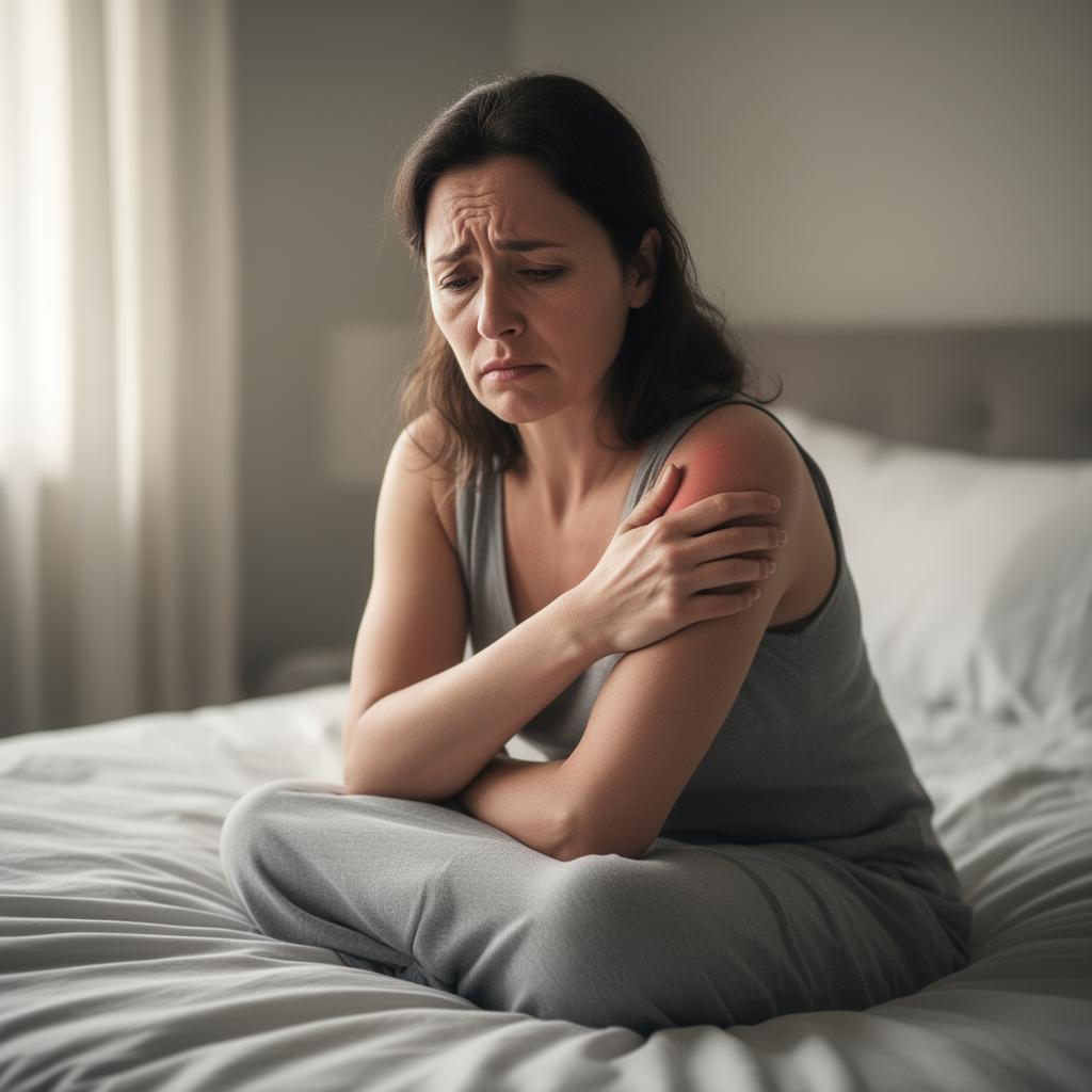 Pessoa com dores difusas pelo corpo — fibromialgia